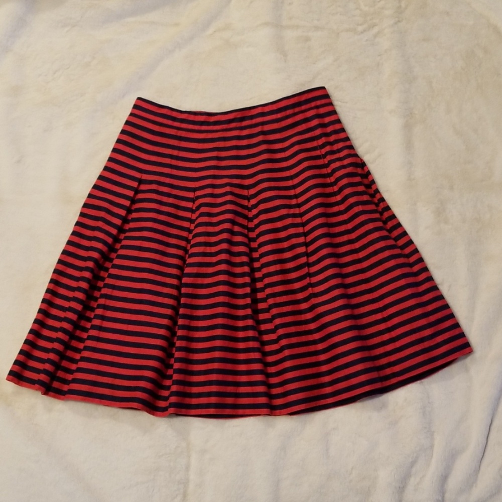 LAST CHANCE! J.Crew Navy and Red Stripe Skirt, Size 0
